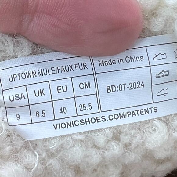 Vionic Uptown Mule Faux Shearling Lined Slip On Shoes Peacoat Blue Womens 9M - Picture 9 of 10